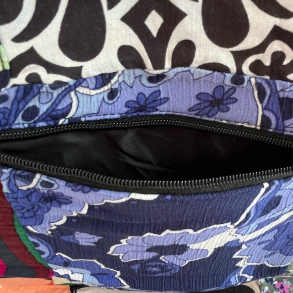 Colorful Patchwork Tote Bag - Vibrant Designer Style, Size 16.5x14 NWT - Picture 9 of 10